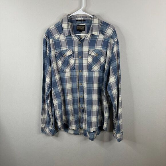 Los Angeles Third & Army‎ Womens Plaid Shirt Size L Western Barn Rodeo - Picture 1 of 8